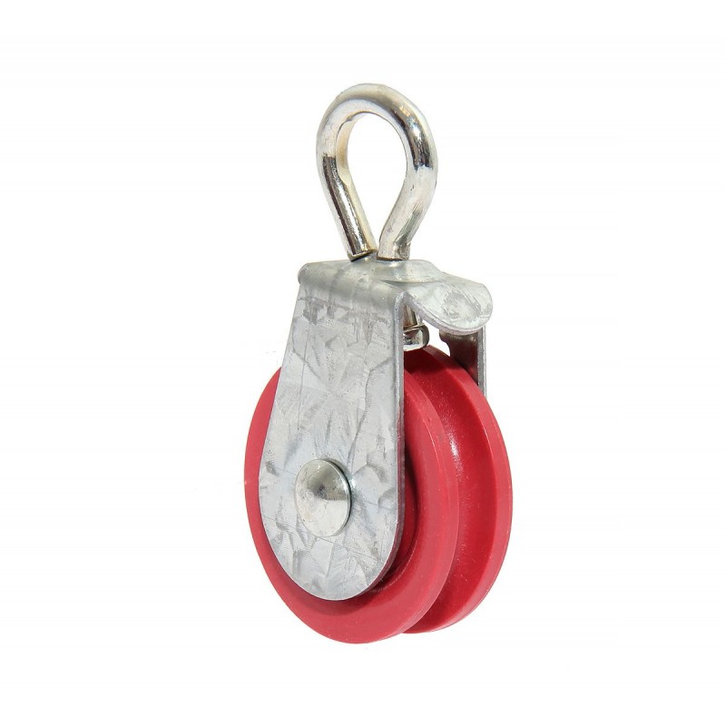 Bloczek 40 mm do podwieszania z zamkniętym haczykiem ocynk