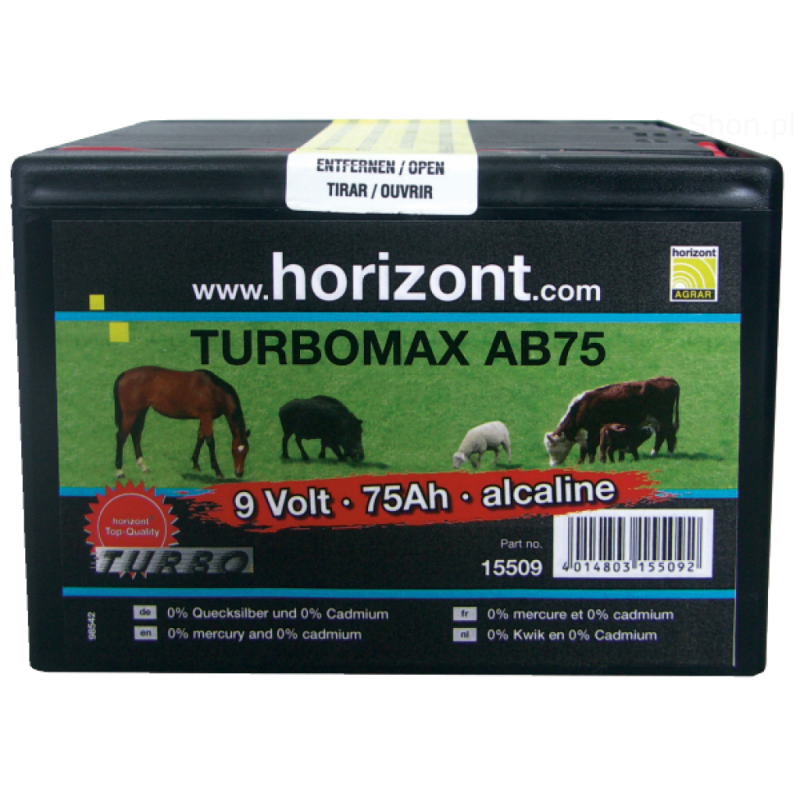 Bateria alkaliczna TURBOMAX AB 9V/75 Ah